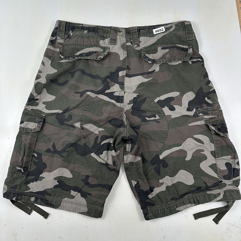 CSG Ripstop Camo‎ Cargo Shorts Men Actual 37 Military Army Drawstrings